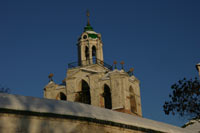 Вид на колокольню Спасо-Преображенского монастыря